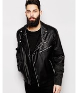 Hidesoulsstudio Mens Black Real Leather Jacket for Men #165 - £102.71 GBP