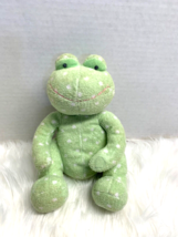 Russ Baby Frog Froggles Plush Stuffed Animal Toy Green White Polka Dot 21227 - £14.79 GBP