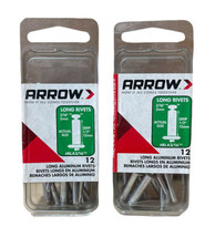 Arrow RLA3/16 Long Aluminum 3/16-Inch Rivets 12-Count Pack of 2 - £8.69 GBP