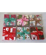 Christmas Coaster Sets of 6 - 4&quot; Squares - $131.67 MXN