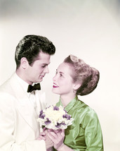 Tony Curtis Janet Leigh with Flowers 1950&#39;s 16x20 Canvas - $69.99