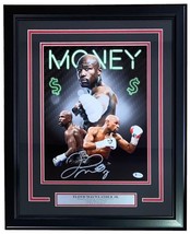 Floyd Mayweather Jr Signed Framed 11x14 Money Collage Photo BAS - £224.18 GBP