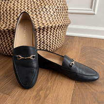 Coach Haley Leather Horsebit Loafer Black Gold Tone 10 - $1,138.32 MXN