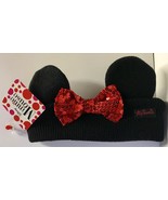 Disney MINNIE MOUSE Ears Winter Knit Headband NEW Super Cute with Red Se... - £7.81 GBP