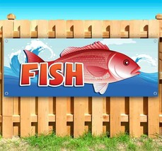 Fish Advertising Vinyl Banner Flag Sign Many Sizes Food Seafood Drinks Shrimp - £18.65 GBP+