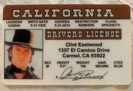 Clint Eastwood Novelty Card Cowboy Western Movies California CA - £6.95 GBP