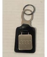Audi Logo 4 Rings Black Leather Metal Keychain - $183.41 MXN