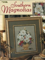 Cross Stitch Southern Magnolias Centerpiece Swag Topiary Jewelry Box Pat... - $13.99
