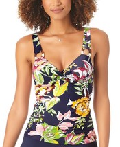 ANNE COLE Tankini Swim Top Navy Floral Print Size 38C/40B $74 - NWT - $17.99