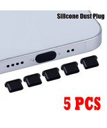 Dust Plug Type-c USB Charging Port Protector Silicone Cover For Smart 5pcs - £10.36 GBP