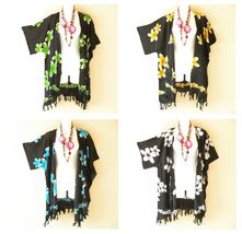 CG29 Cardigan Boho Duster Kimono Open Front Hippy Jacket Cover up Top - ... - $24.90