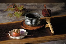 Handcrafted Ceramic Matcha Tea Bowl from Japan - Japanese Authentic Dark... - £31.44 GBP