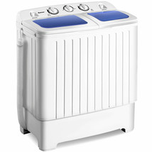 Costway Portable Mini Washing Machine Washer Compact Twin Tub 20 lbs Spin - $251.99