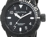 Nautica NSR 106 Black Dial Black Silicone Men&#39;s Watch - £66.64 GBP