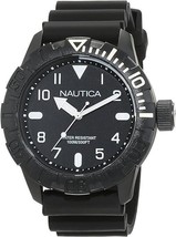 Nautica NSR 106 Black Dial Black Silicone Men&#39;s Watch - £66.52 GBP
