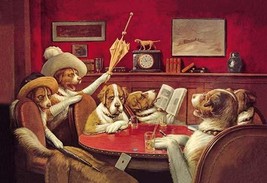 Dog Poker - &#39;This Game Is Over&#39; by C.M. Coolidge - Art Print - $21.99+
