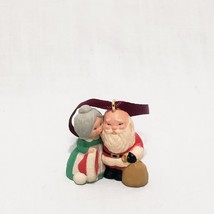 The Kringles #2 Ornament 1990 Hallmark 1" Miniature Santa & Mrs. Claus - £11.82 GBP
