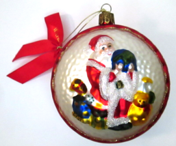 Vintage Waterford Santa Claus Christmas Tree Ornament Dual Sided - £46.23 GBP