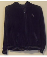 Womens Arizona Jean Company Purple Velour Full Zip Hooded Jacket Size M - £9.51 GBP