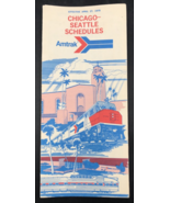 VTG 1975 Amtrak Chicago Seattle Schedules Timetables w/ Map Brochure - £7.41 GBP