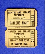 Capitol &amp; Strand Movie Theatre Ticket, Rome, New York, NY - $4.95