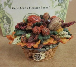 Boyds Bears Autumn&#39;s Harvest Basket W/ Alden McNibble 392151 Treasure Bo... - £28.54 GBP