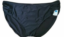 Time And Tru Bikini Swim Swimsuit Bottoms Separate Solid Black Waist Wom... - $12.97 CAD