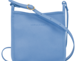 Longchamp Le Foulonne Small Zipped Leather Crossbody ~NIP~ Cloud Blue - $321.75