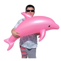 Huge 40&quot; Pink Pearlized Dolphin Inflate Inflatable Pool Toy Beach Poolsi... - $14.99