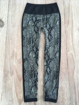 FABLETICS Womens High Waisted Seamless Snakeskin Leggings Green/ Black S... - $38.00