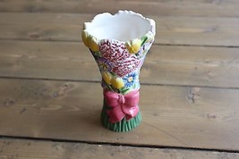Vintage Fitz and Floyd Essentials Spring Flowers Flower Vase  - £73.95 GBP