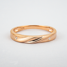 Minimalist Moissanite Rose Gold Engagement Ring Wedding Ring Memorial Ring - $250.00+