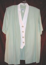 Womens Good Times Green Suit Jacket Vest Skirt USA 12 - $20.00