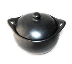 Soup Pot 5 Liters Black Clay 100% Handmade Enhance Food Taste Take Care ... - £57.22 GBP