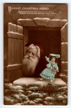 Santa Claus Christmas Postcard Old World Toy Doll Gel EAS 1914 Germany Ser 1072 - £26.40 GBP