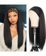Yaki Straight Human Hair Wigs Glueless Brazilian Remy Hair Women Headban... - $76.00
