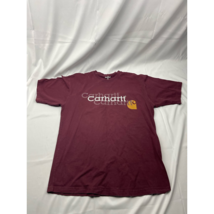 Carhartt Mens Graphic T-Shirt Red Short Sleeve Spell Out Logo M - $13.85