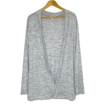 Rolla Coster Cardigan Sweater Womens size Large Fine Knit Long Sleeve Gray - £21.10 GBP