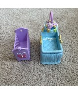 Fisher Price Loving Family Dollhouse Doll Crib &amp; Bassinet W Moving Mobile - $226.15 MXN