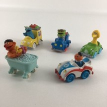 Sesame Street Diecast Vehicles Big Bird Ernie Oscar Cookie Monster Vinta... - $29.65