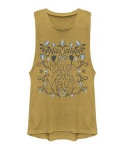 Frozen Frozen Gold Heather &#39;Make Your Own Magic&#39; Muscle Tank Size XS - £9.89 GBP
