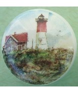Cabinet Knobs W/ Lighthouse White red Cape cod - $7.06 CAD