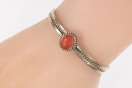 Gene Nataan Argent Sterling Rouge Corail Manchette Bracelet 15.7g - $198.38