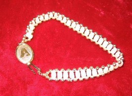 Vintage Jostens Pearl &amp; Gold Sterling Bracelets - £27.42 GBP