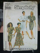 Simplicity 9611 Dress in 2 Lengths Pattern - Size 16-22 Bust 38-44 Waist 30-37 - £8.85 GBP