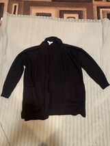 Time &amp; Tru XL 16-18 Black Lightweight Knit Cardigan Sweater - $9.41