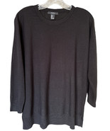 Forever 21 Crew Neck Long Sleeve Sweater Size L Black - $20.35 CAD