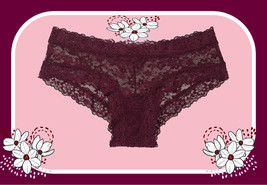 S M L Xl Kir Wine All Floral Lace The Lacie Victorias Secret Cheeky Pantie - £8.76 GBP