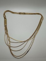 Vintage Multi strand Monet Gold Necklace 26” - $99.00