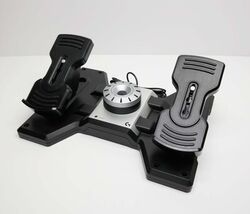 Logitech Pro Flight Rudder Pedals Gaming Controller for PC - Black image 2